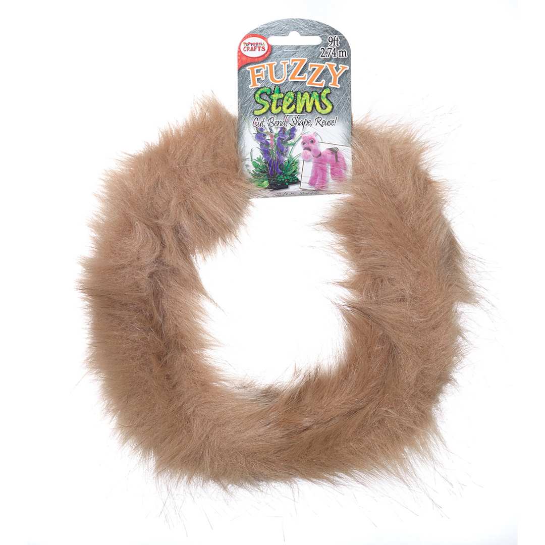 Open in modal - Pepperell Craft Fuzzy Stems - 9 Ft Roll of Lion Mane Gold wire on hanging label