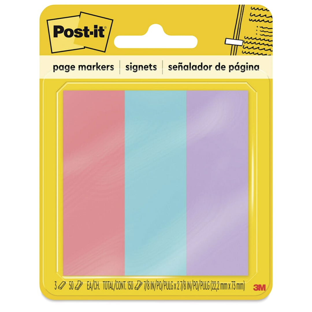 Open in modal - Post-it Page Markers - Pkg of 3, 7/8" x 2-7/8" in package