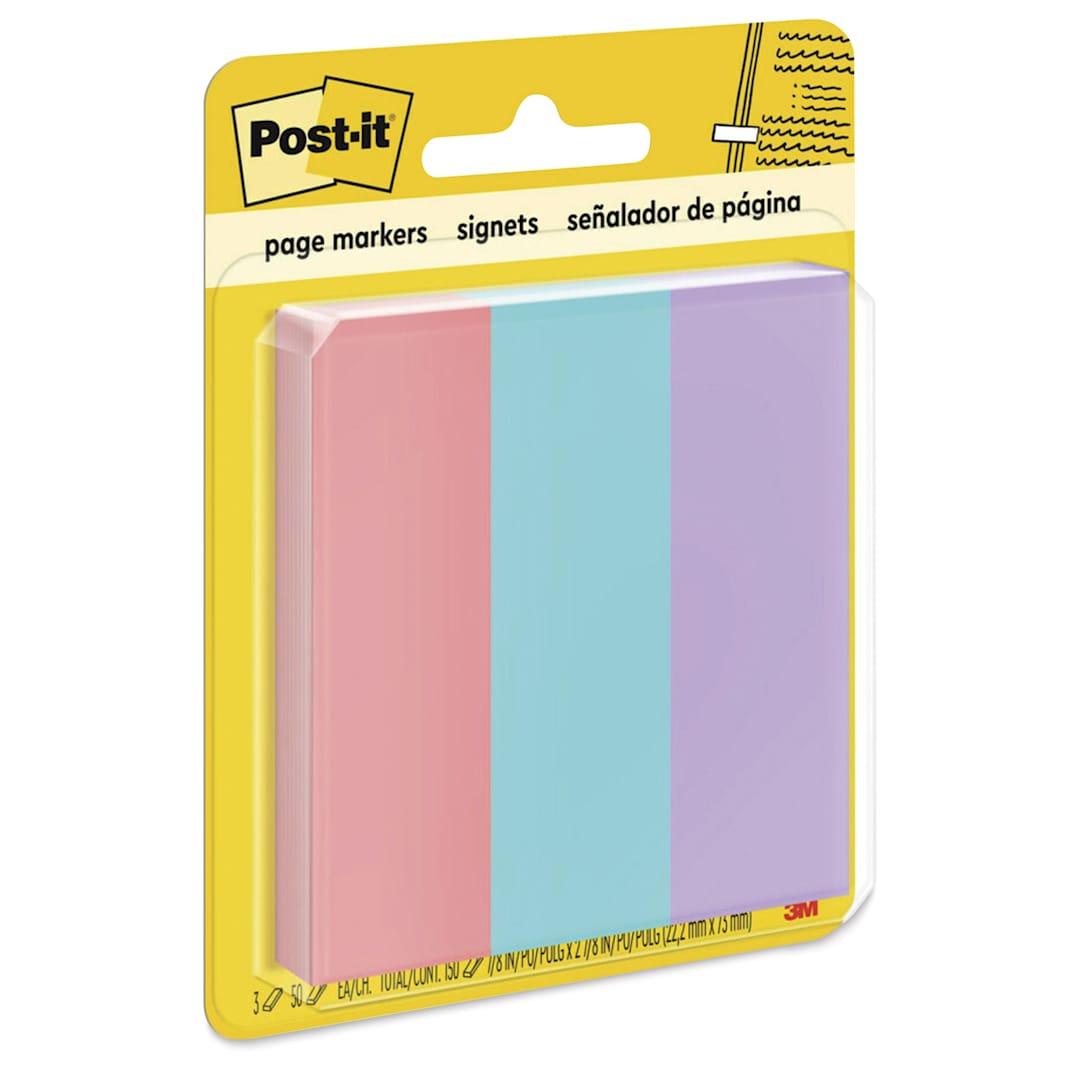 Open in modal - Post-it Page Markers - Pkg of 3, 7/8" x 2-7/8"