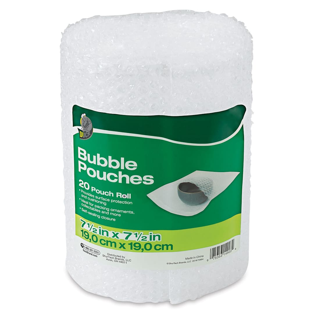 Open in modal - ShurTech Duck Bubble Wrap - Bubble Pouches, Pkg of 20, 7-1/2" x 7-1/2"