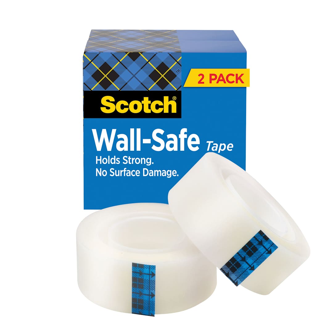 Open in modal - Scotch Wall-Safe Tape - Pkg of 2, 3/4" x 108' Rolls