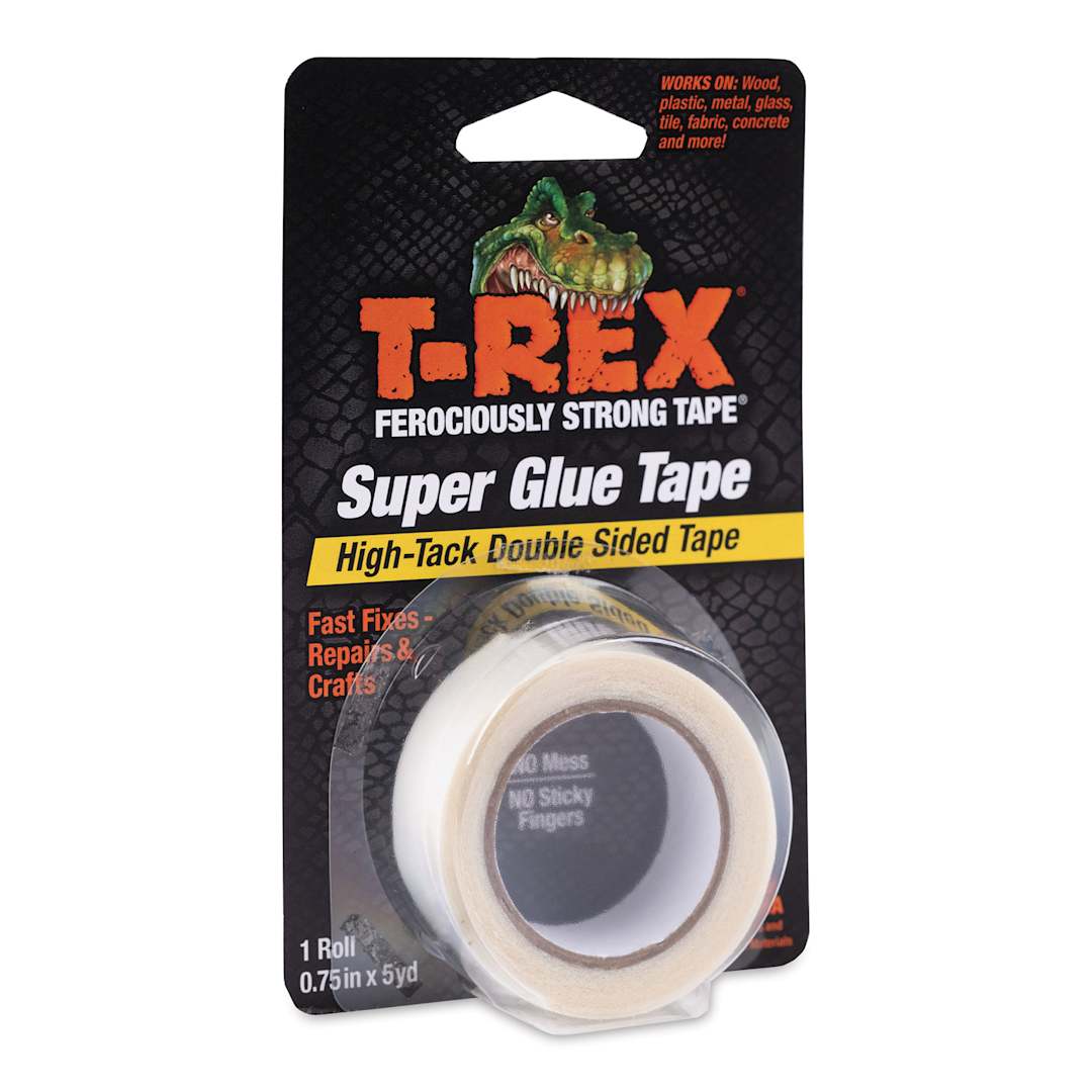 Open in modal - T-REX Super Glue Tape - Double-sided, 0.75" x 5 yds (Front of package)