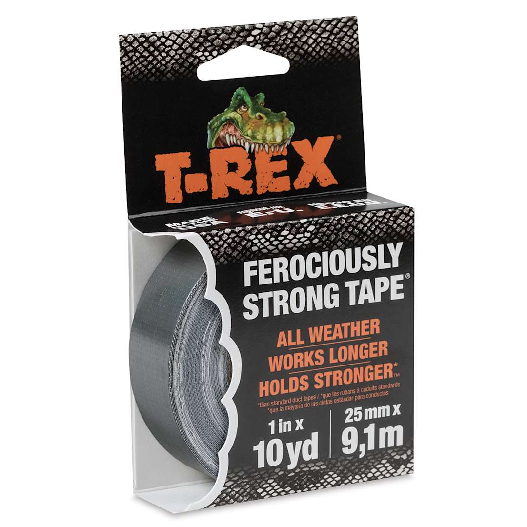 Open in modal - T-REX Tape Ferociously Strong Tape - Front of package of 10 yd roll
