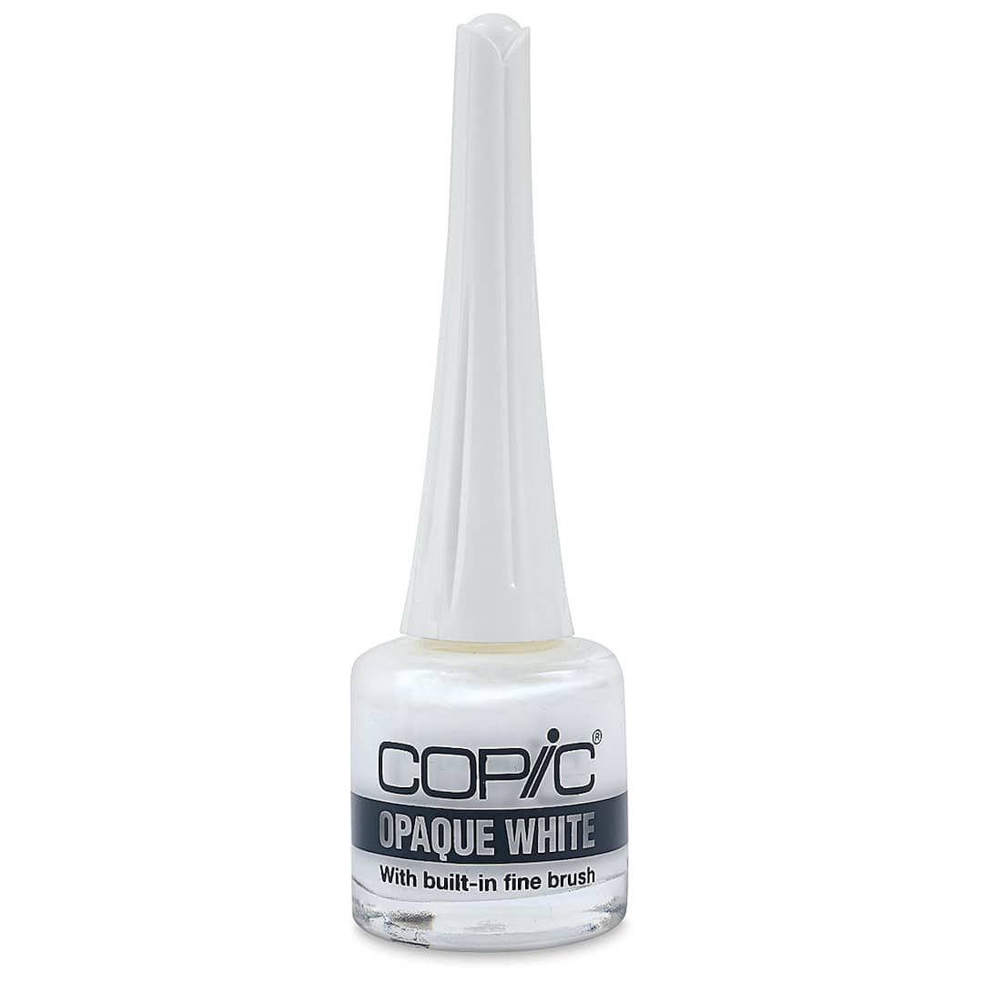 Open in modal - Copic Opaque White Ink - Front view of 6 ml bottle