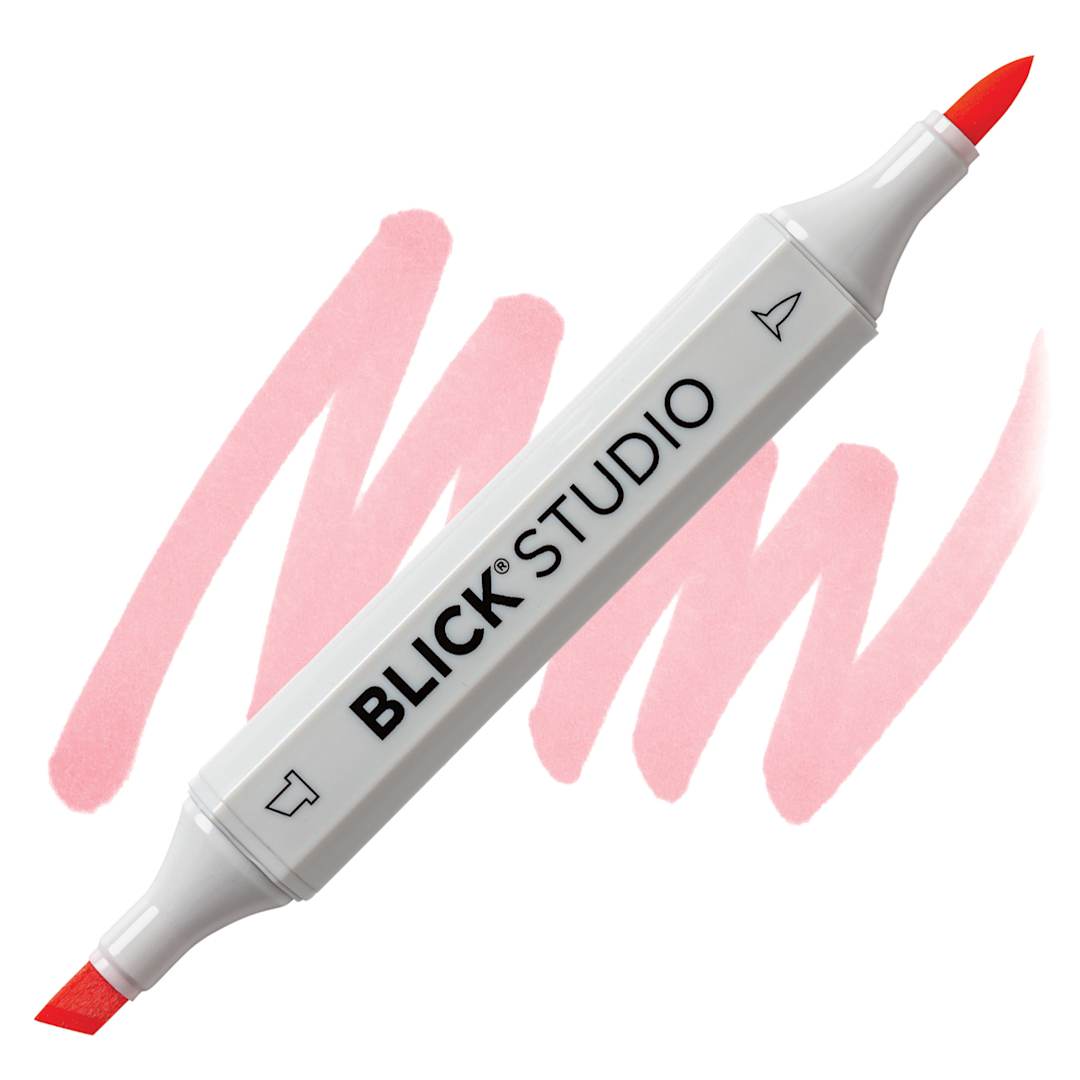 Open in modal - Blick Studio Brush Marker - Flamingo Pink marker and swatch