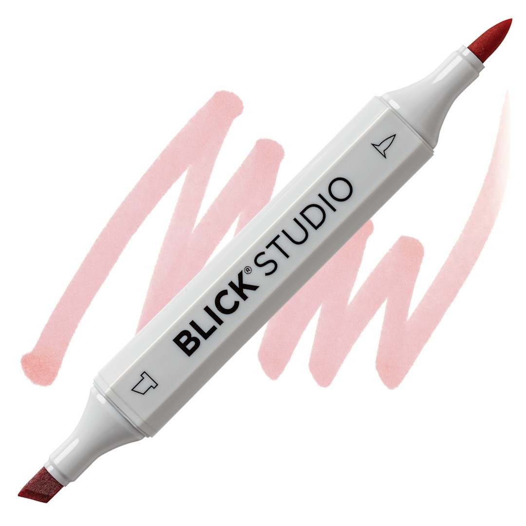 Open in modal - Blick Studio Brush Marker - Carnation Pink marker and swatch