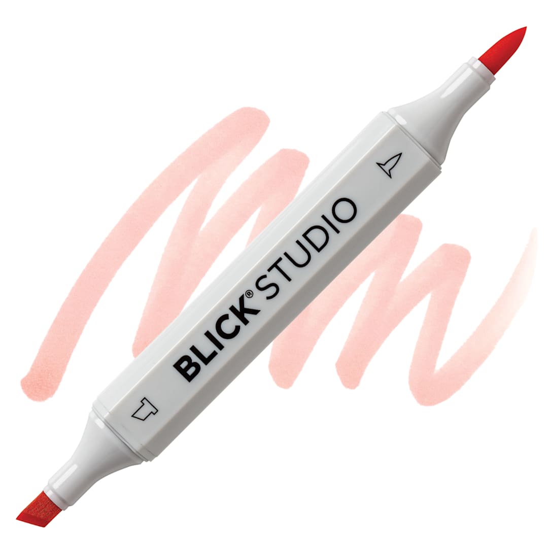 Open in modal - Blick Studio Brush Marker - Soft Coral marker and swatch