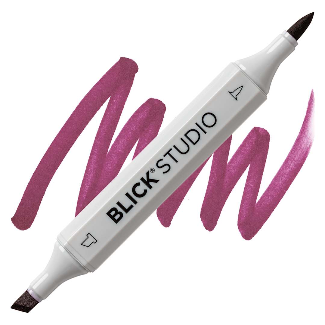 Open in modal - Blick Studio Brush Marker - Merlot marker and swatch