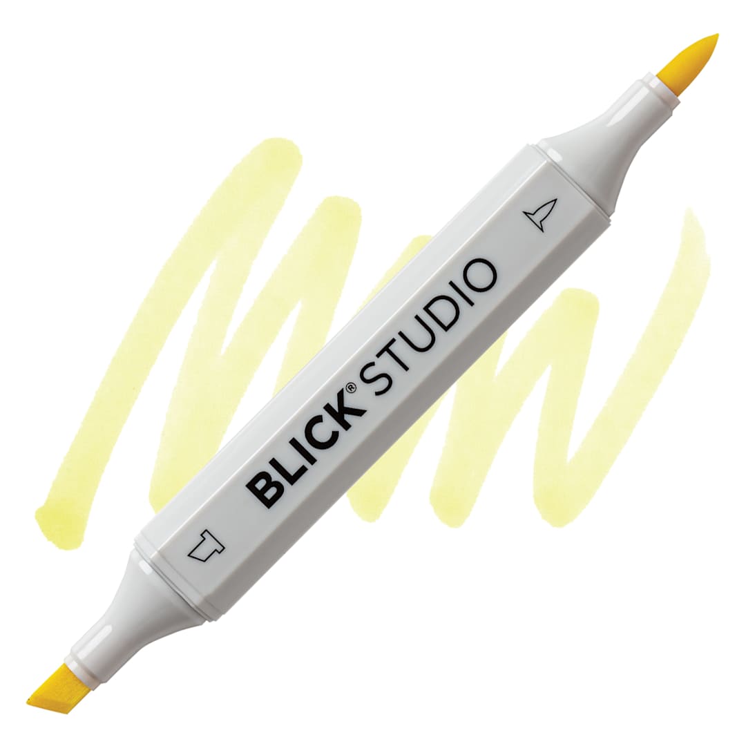 Open in modal - Blick Studio Brush Marker - Lemon marker and swatch