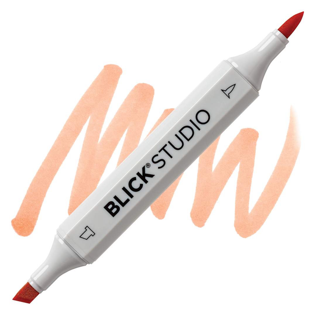 Open in modal - Blick Studio Brush Marker - Tangerine marker and swatch