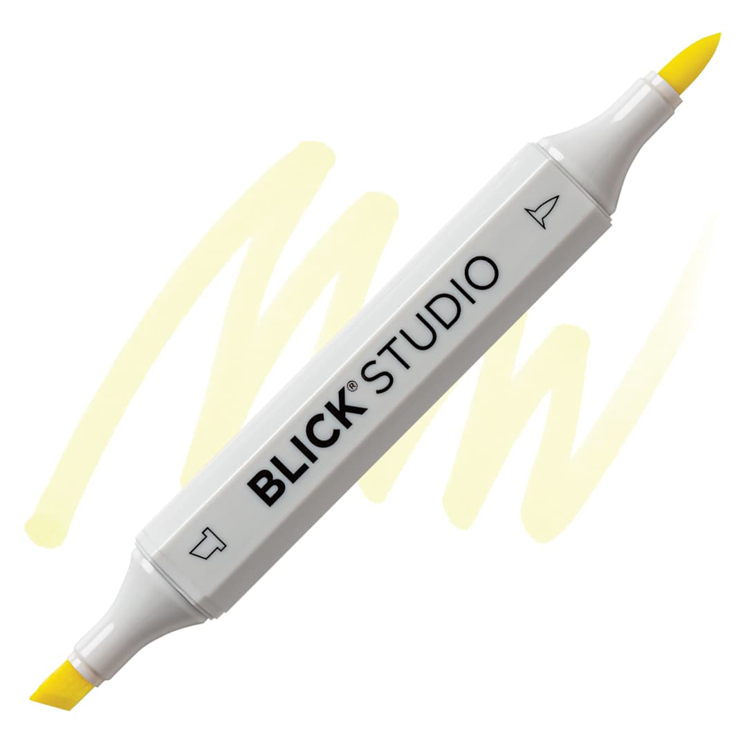 Open in modal - Blick Studio Brush Marker - Straw Yellow marker and swatch
