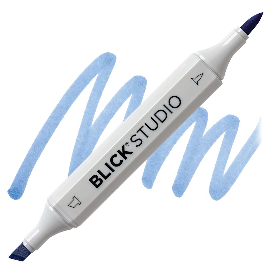 Open in modal - Blick Studio Brush Marker - Washed Denim marker and swatch