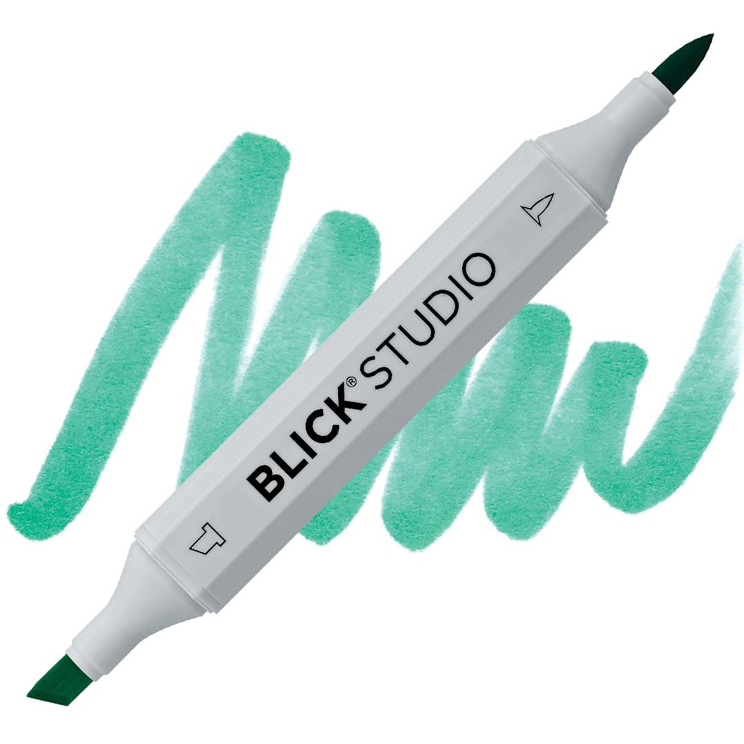 Open in modal - Blick Studio Brush Marker - Bright Green marker and swatch