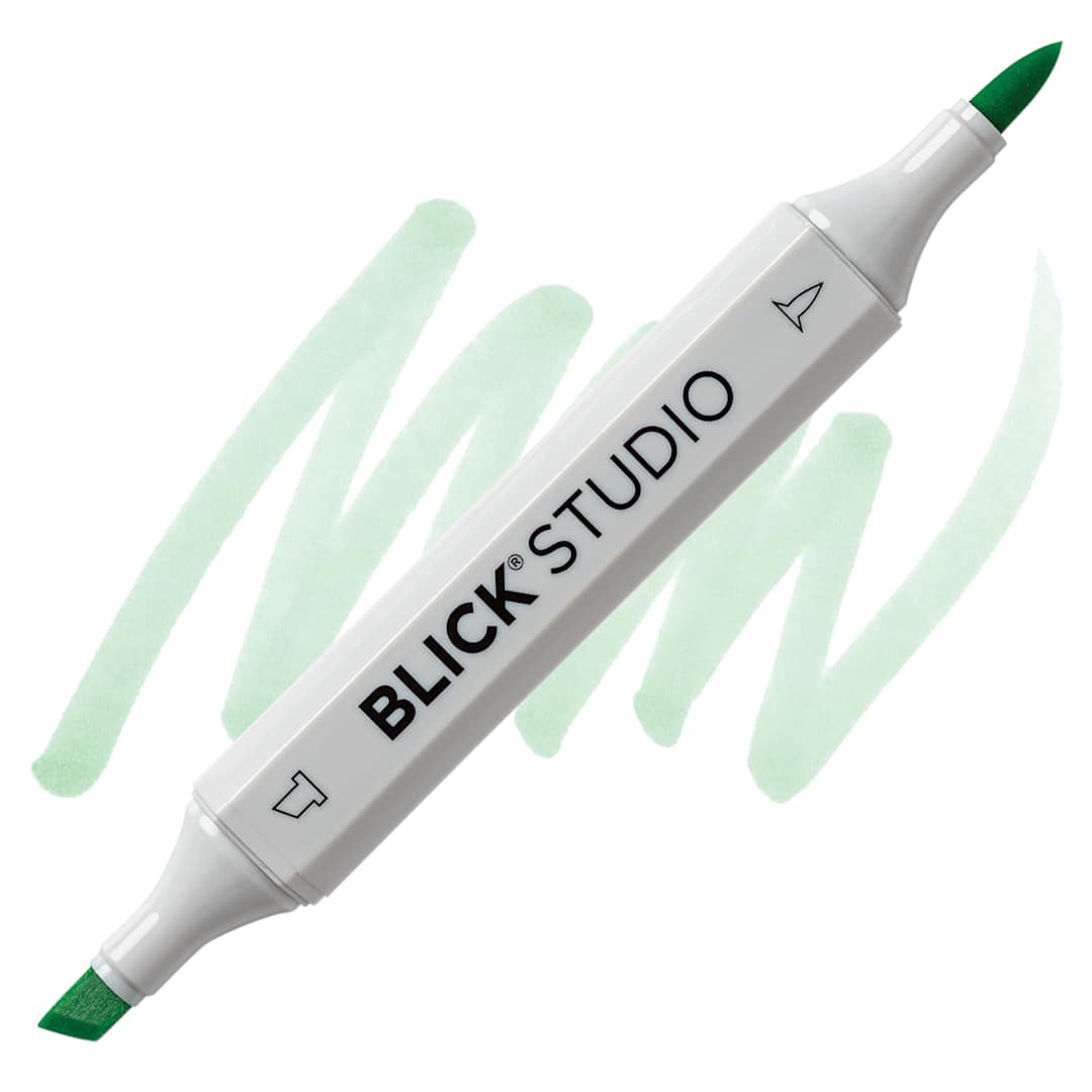 Open in modal - Blick Studio Brush Marker - Pastel Green marker and swatch