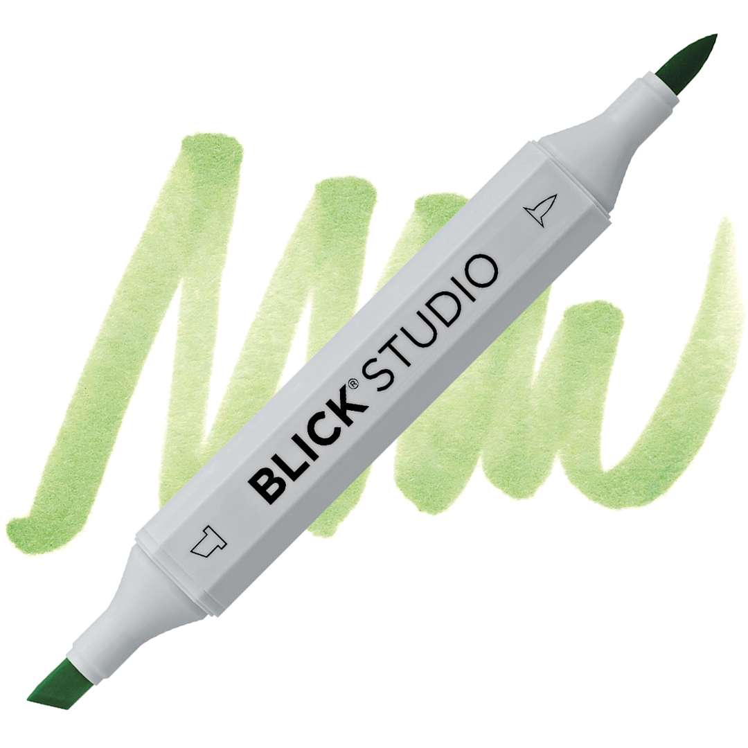 Open in modal - Blick Studio Brush Marker - Apple Green marker and swatch