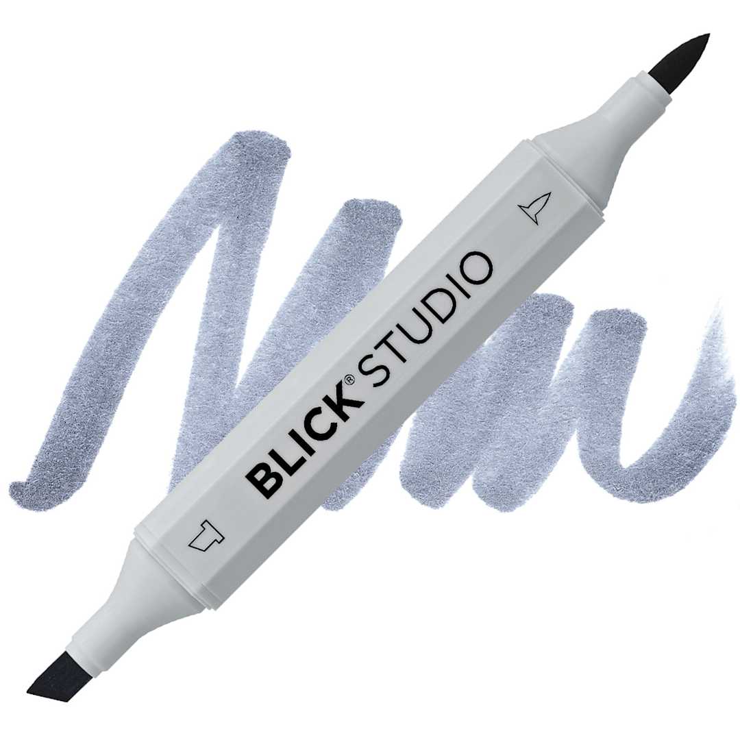 Open in modal - Blick Studio Brush Marker - Basic Gray 3 marker and swatch