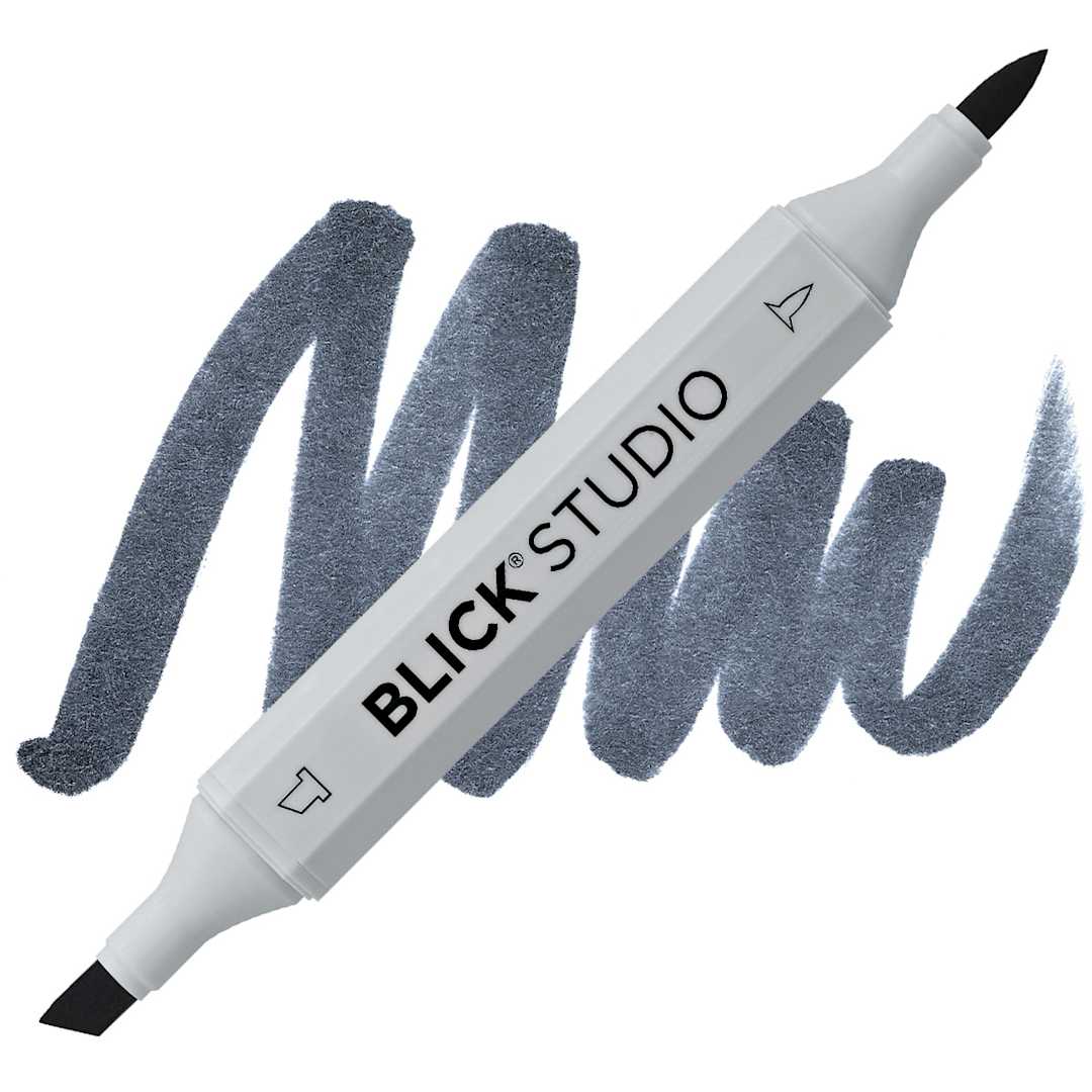 Open in modal - Blick Studio Brush Marker - Basic Gray 5 marker and swatch