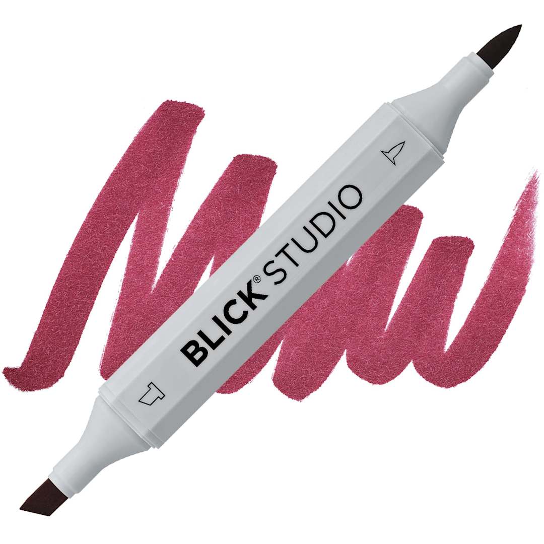 Open in modal - Blick Studio Brush Marker - Brick Red marker and swatch