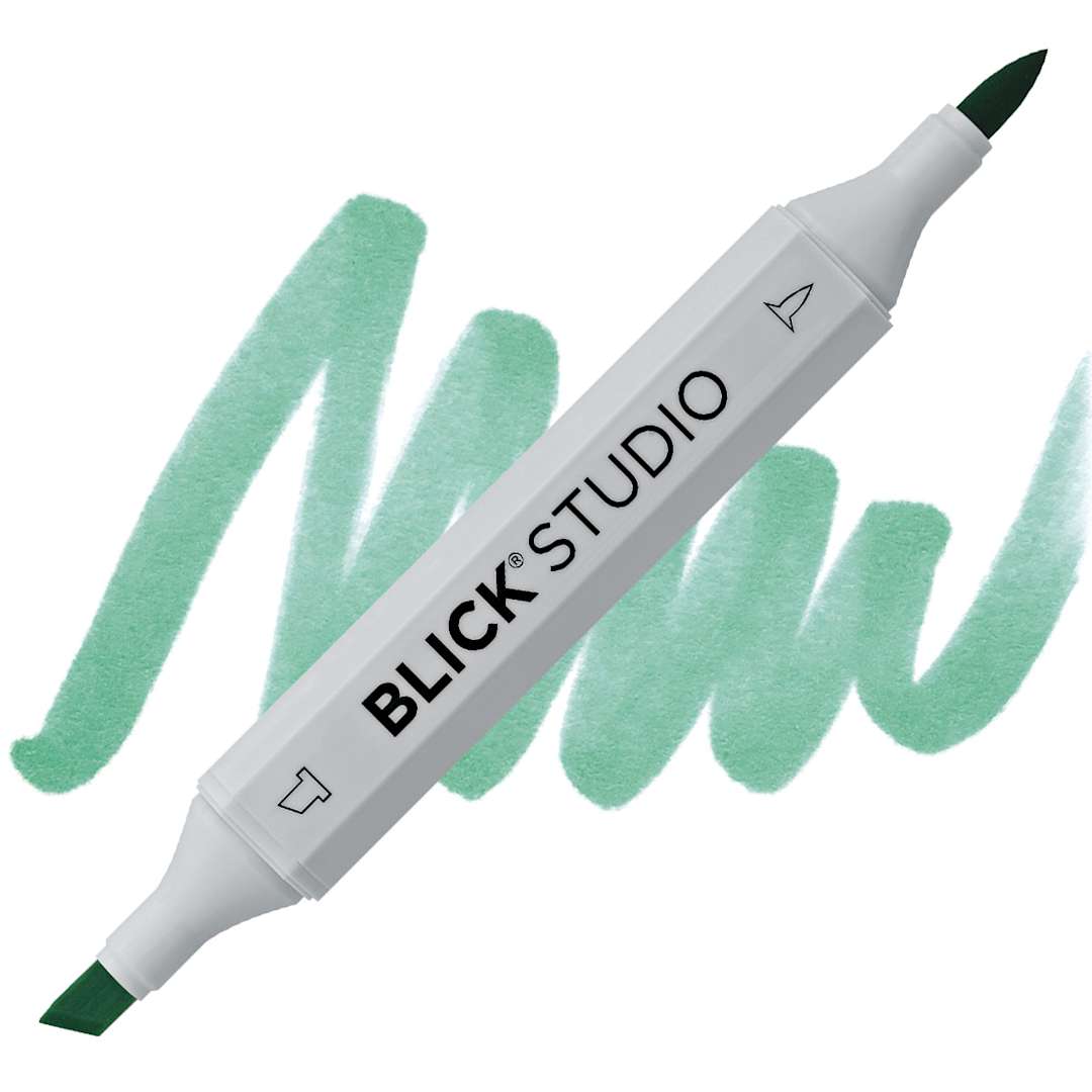 Open in modal - Blick Studio Brush Marker - Bright Green marker and swatch