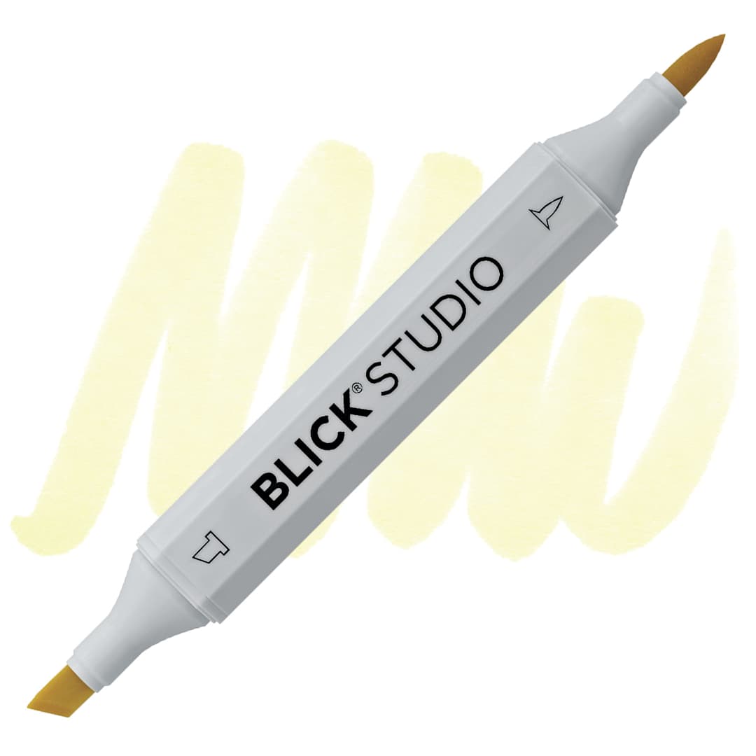 Open in modal - Blick Studio Brush Marker - Butter Cream marker and swatch