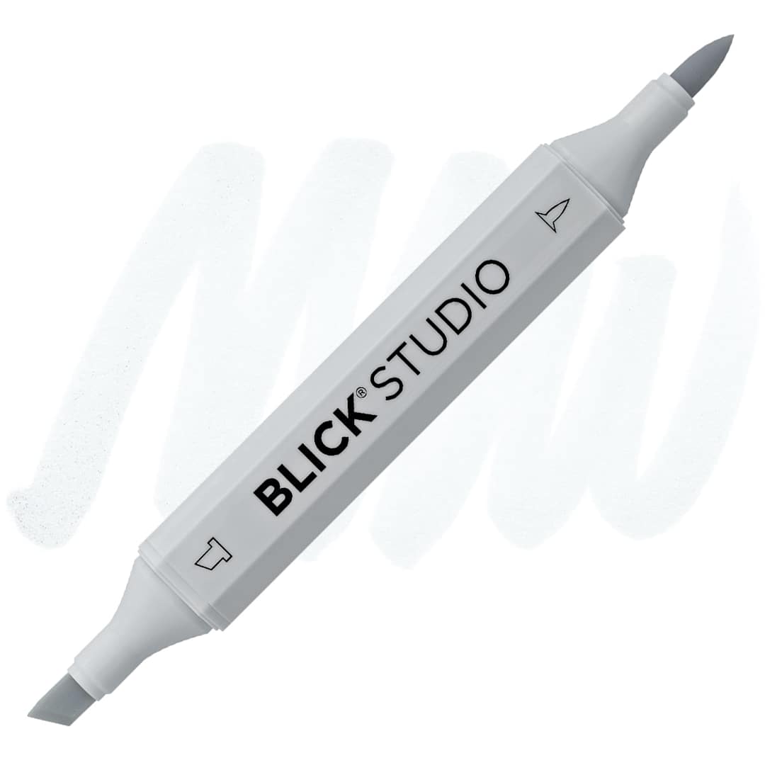 Open in modal - Blick Studio Brush Marker - Cool Gray 10% marker and swatch