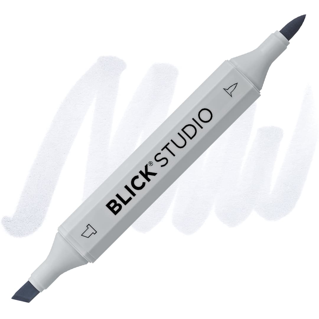 Open in modal - Blick Studio Brush Marker - Cool Gray 30% marker and swatch