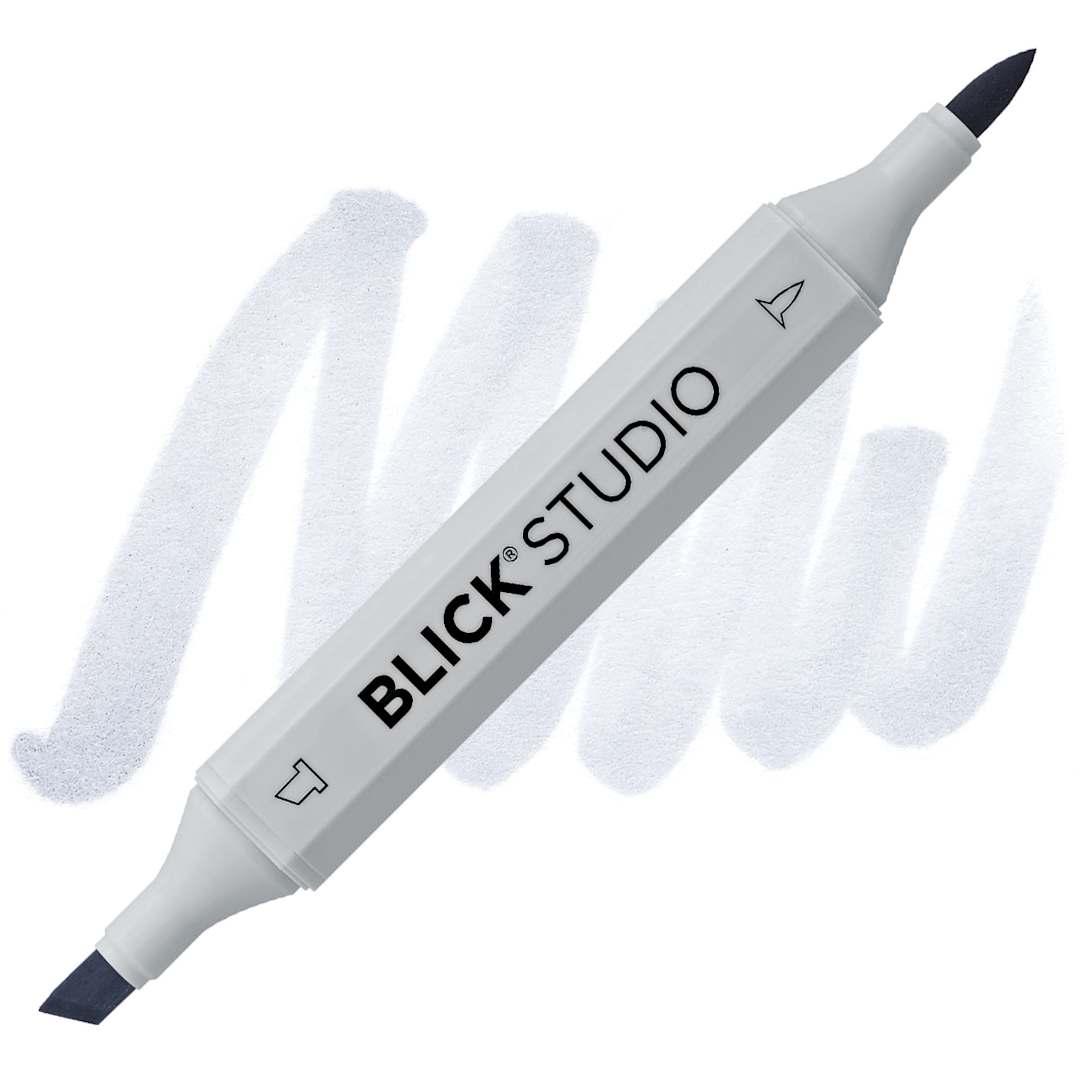 Open in modal - Blick Studio Brush Marker - Cool Gray 40% marker and swatch