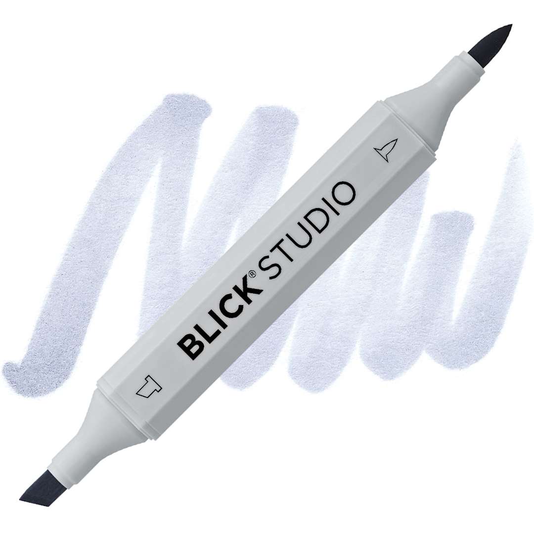 Open in modal - Blick Studio Brush Marker - Cool Gray 50% marker and swatch