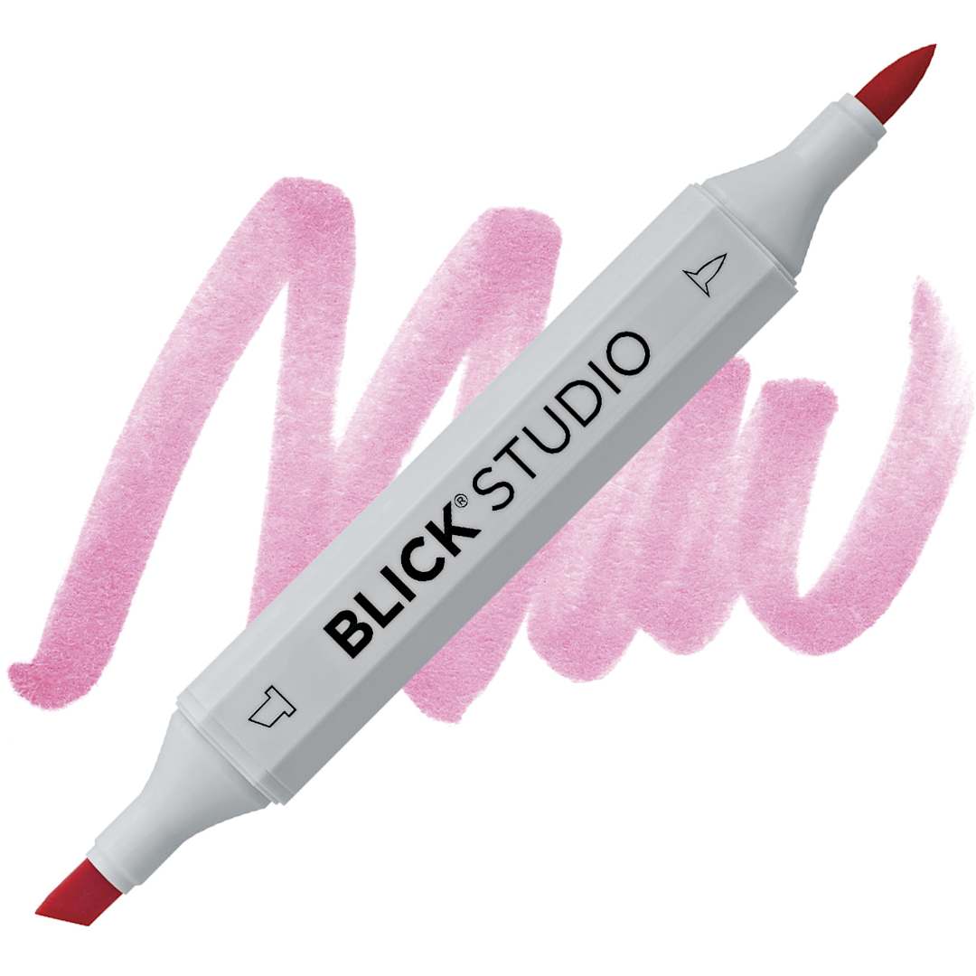 Open in modal - Blick Studio Brush Marker - Coral Pink marker and swatch