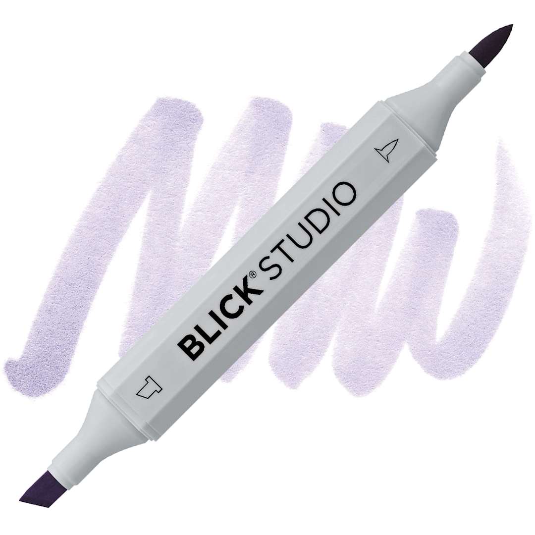 Open in modal - Blick Studio Brush Marker - Gray Lavender marker and swatch