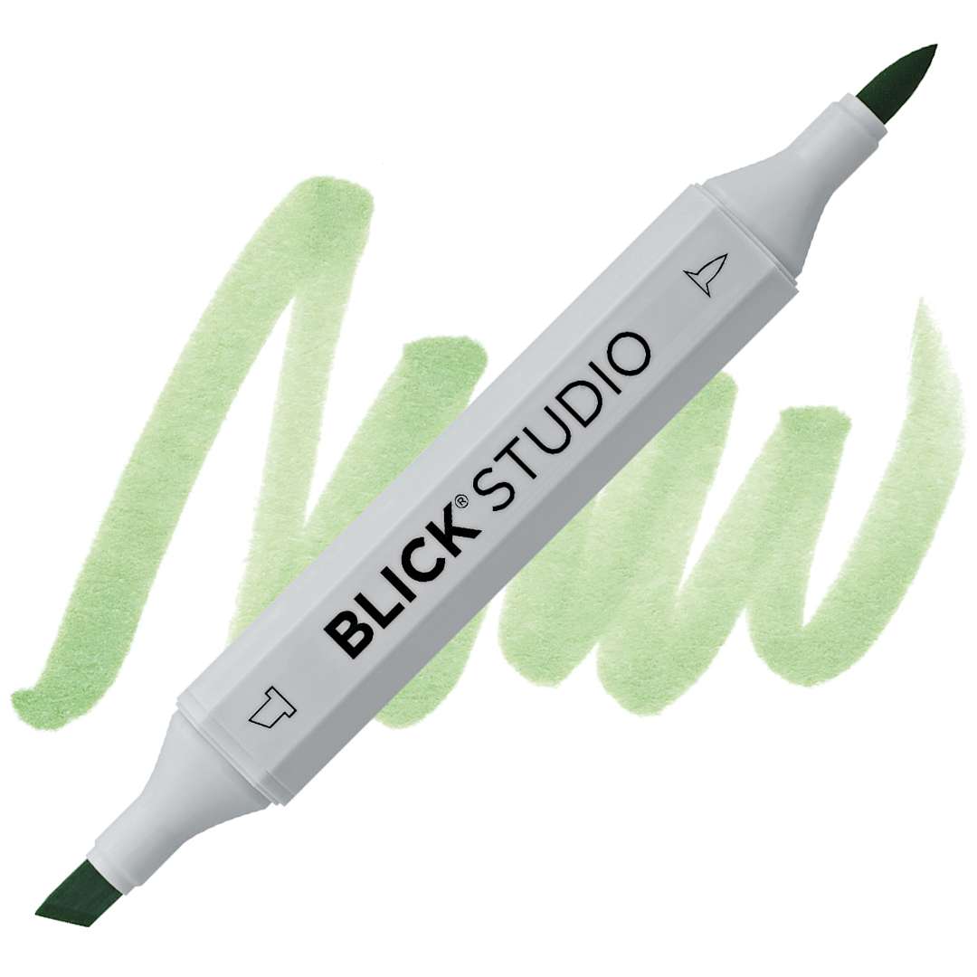 Open in modal - Blick Studio Brush Marker - Green Tomato marker and swatch