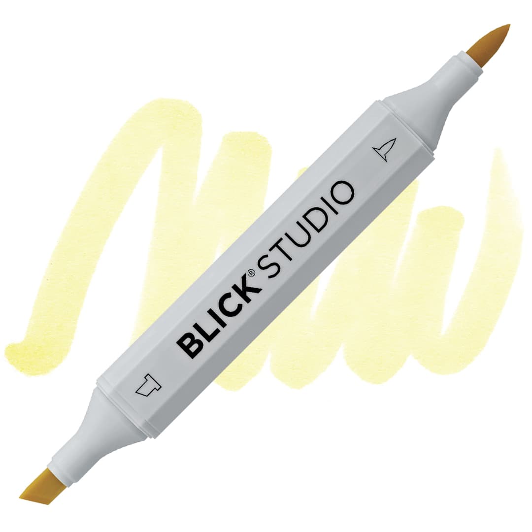 Open in modal - Blick Studio Brush Marker - Light Maize marker and swatch