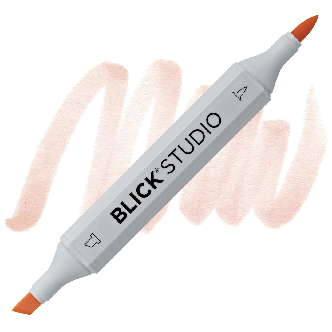 Open in modal - Blick Studio Brush Marker - Light Peach marker and swatch