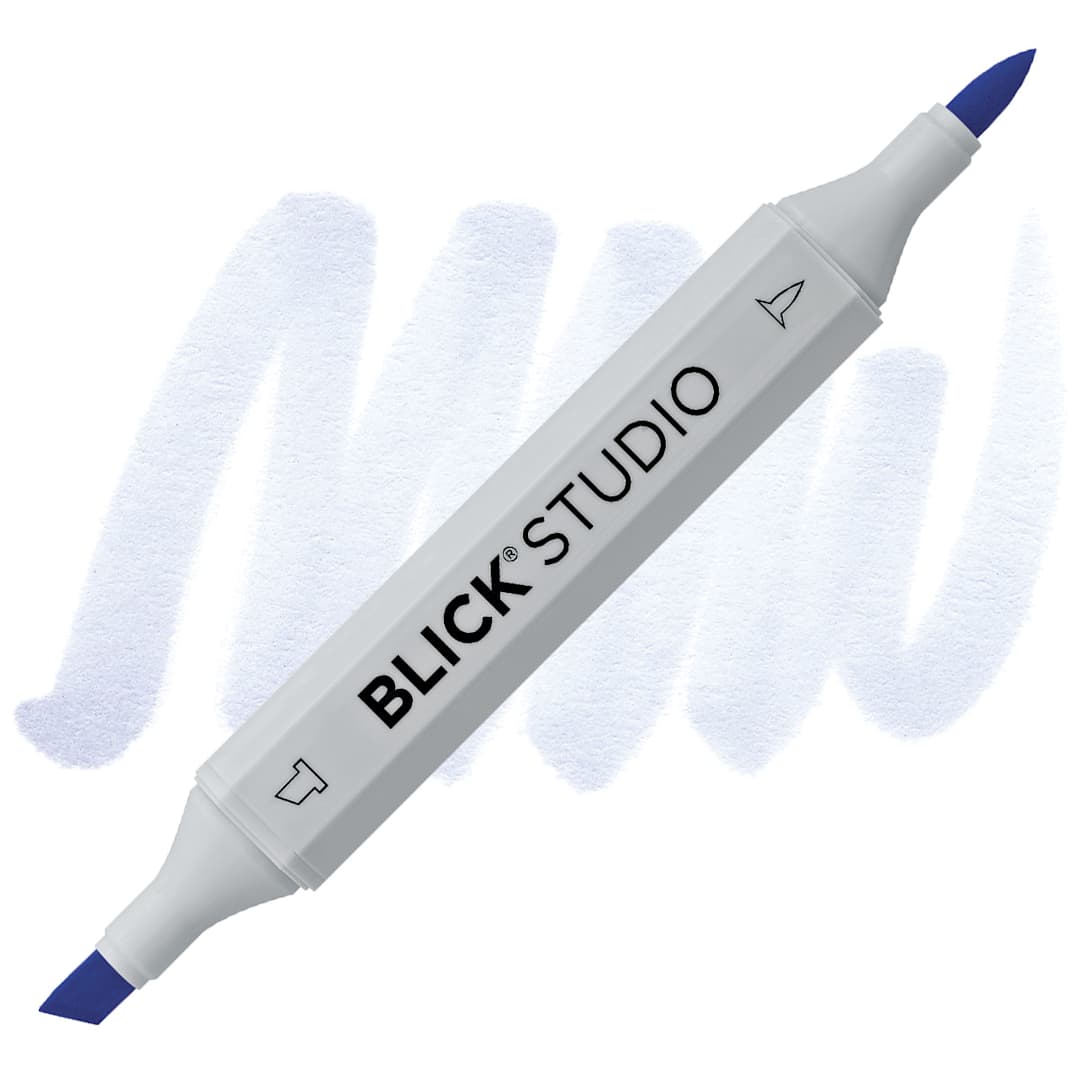 Open in modal - Blick Studio Brush Marker - Light Periwinkle marker and swatch