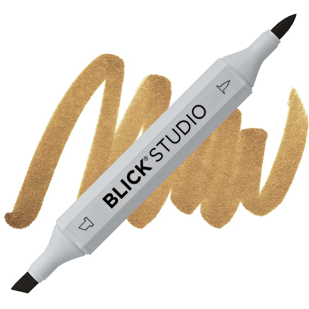 Open in modal - Blick Studio Brush Marker - Light Umber marker and swatch