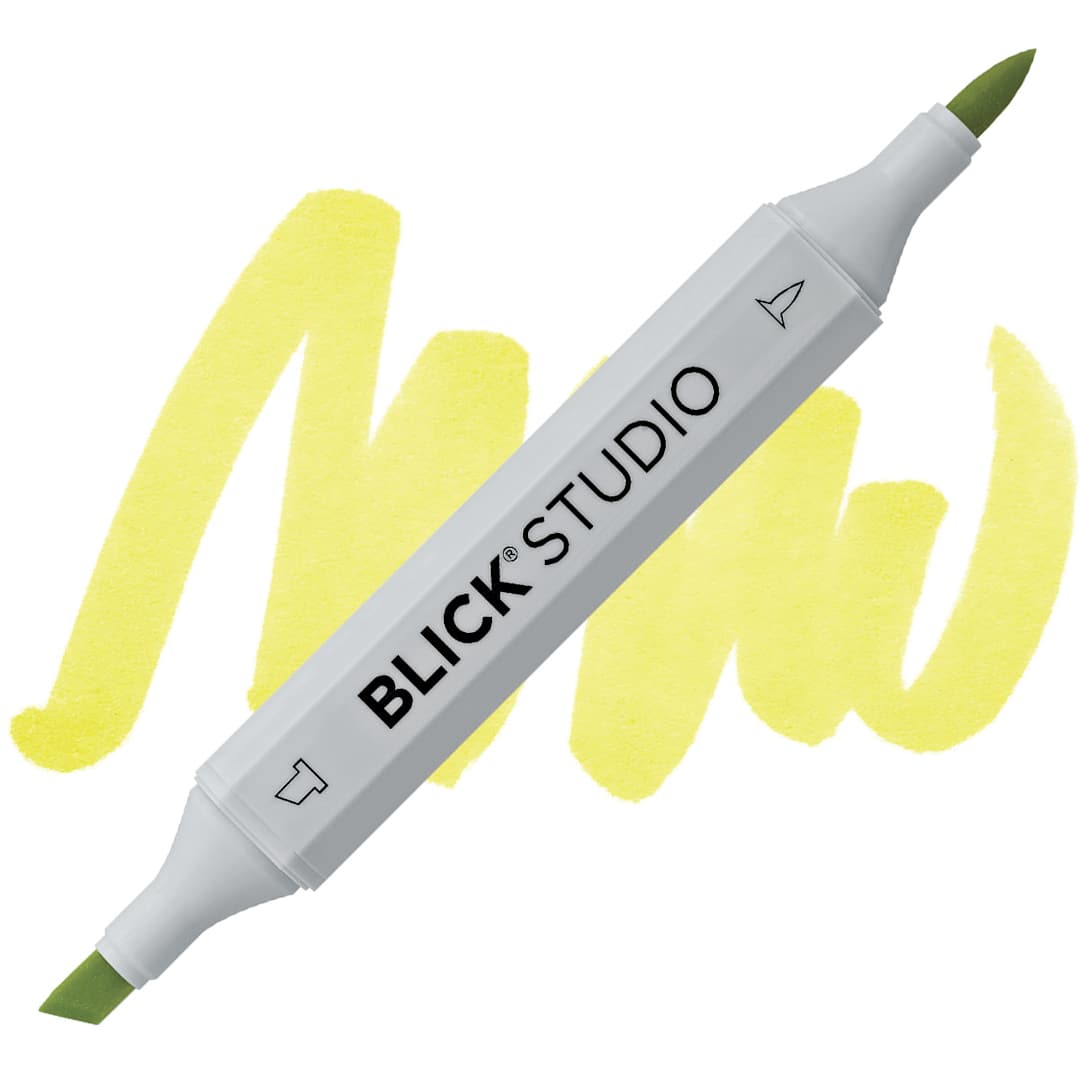 Open in modal - Blick Studio Brush Marker - Lime marker and swatch