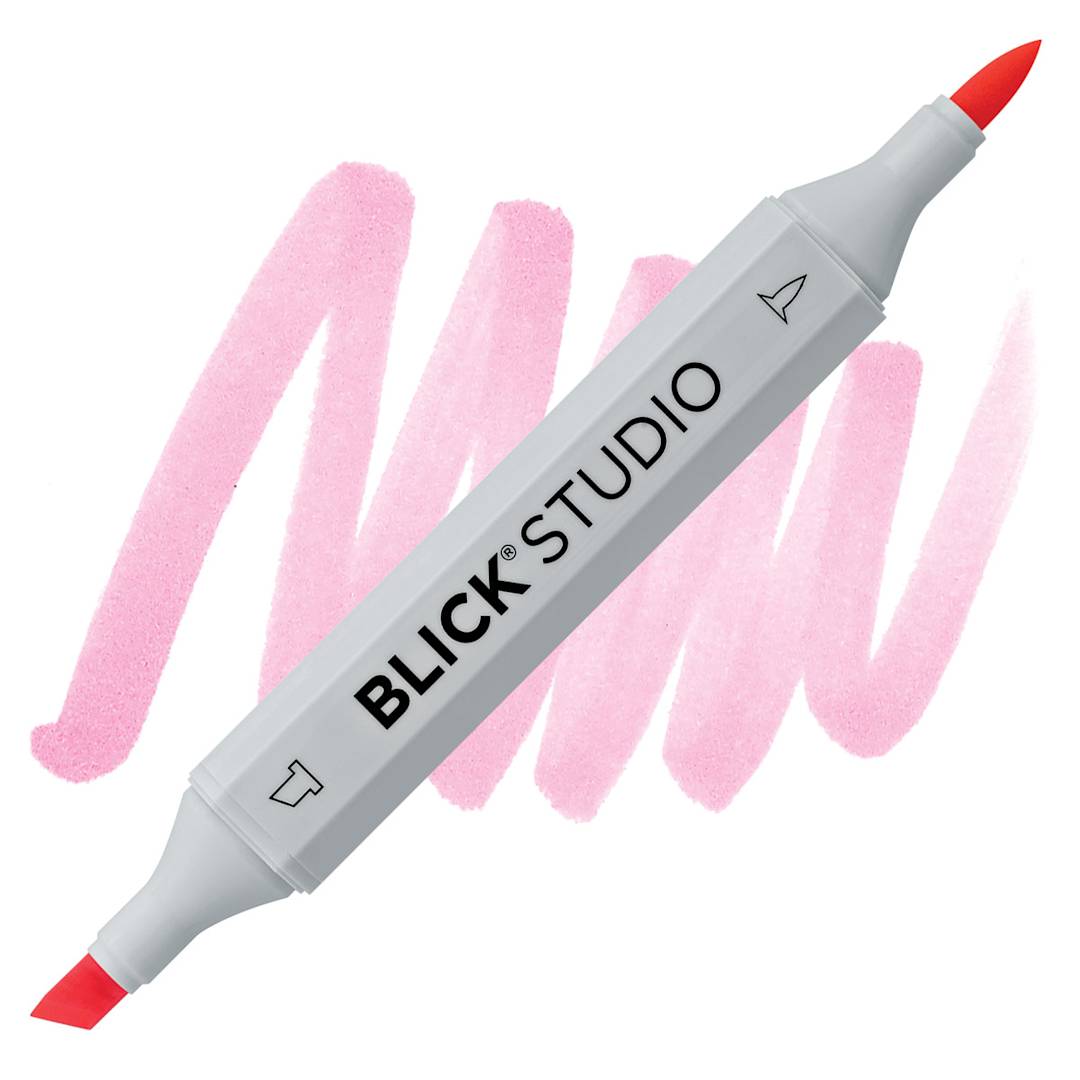 Open in modal - Blick Studio Brush Marker - Pink marker and swatch