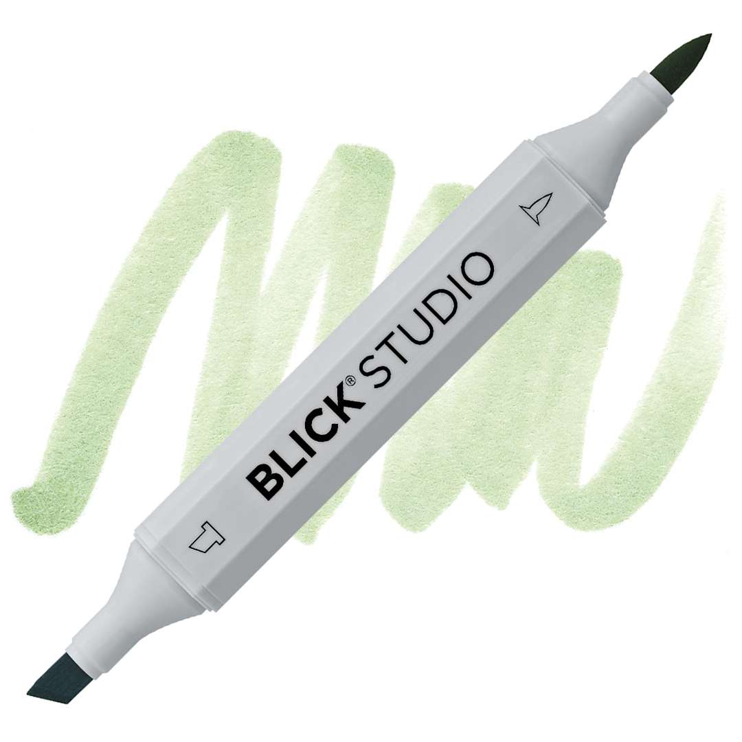 Open in modal - Blick Studio Brush Marker - Sage marker and swatch