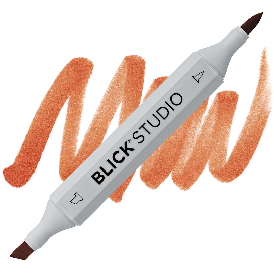 Open in modal - Blick Studio Brush Marker - Spice marker and swatch
