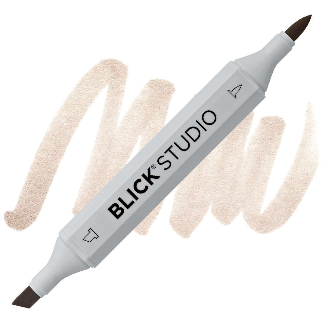Open in modal - Blick Studio Brush Marker - Taupe marker and swatch