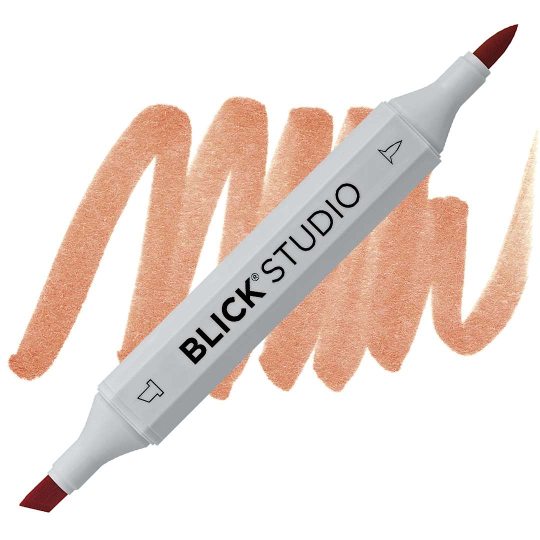 Open in modal - Blick Studio Brush Marker - Terra Cotta marker and swatch