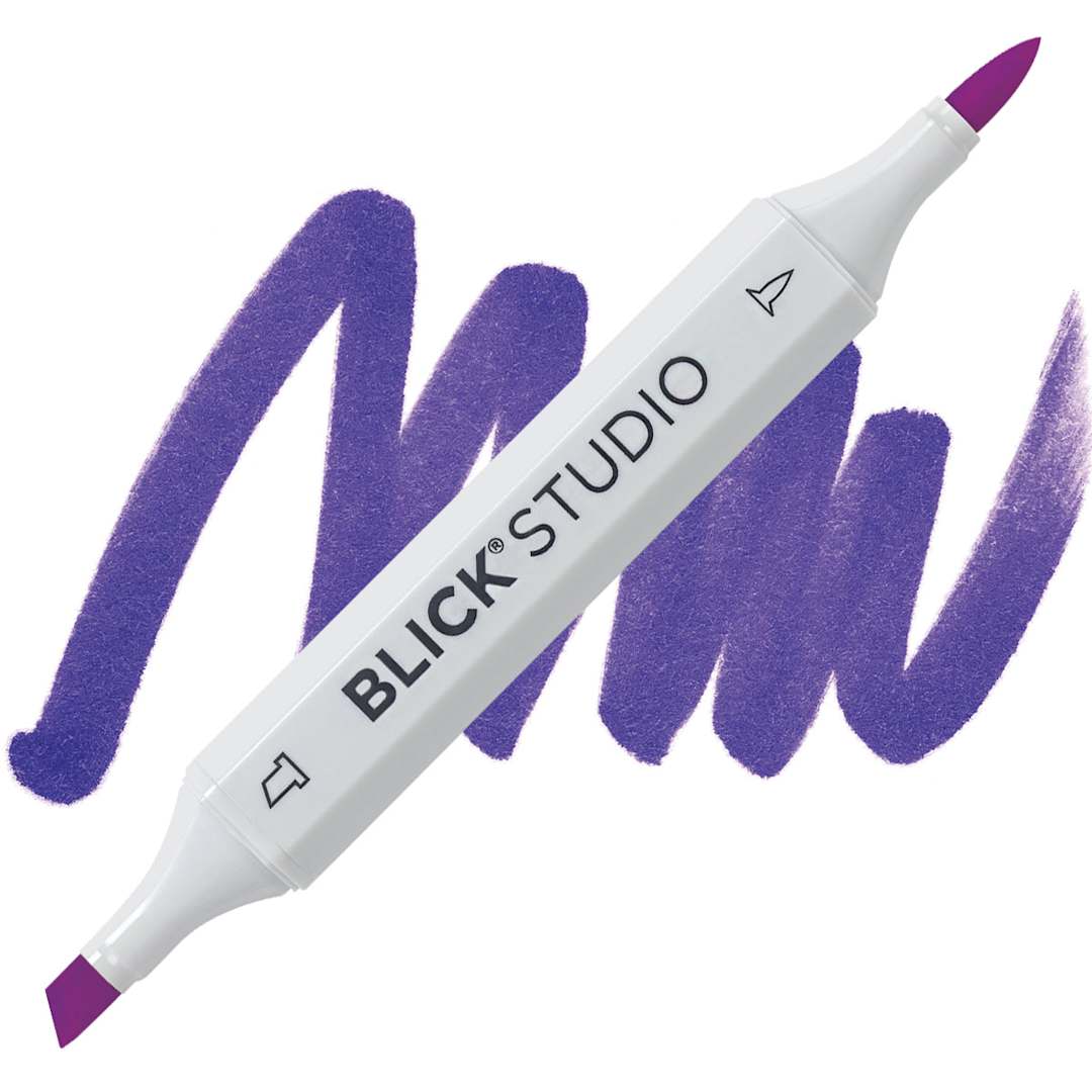 Open in modal - Blick Studio Brush Marker - Violet marker and swatch