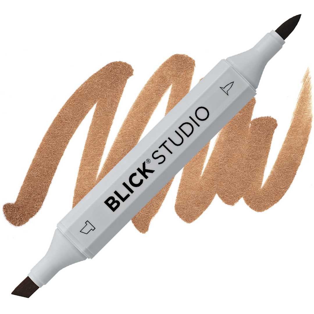 Open in modal - Blick Studio Brush Marker - Walnut marker and swatch