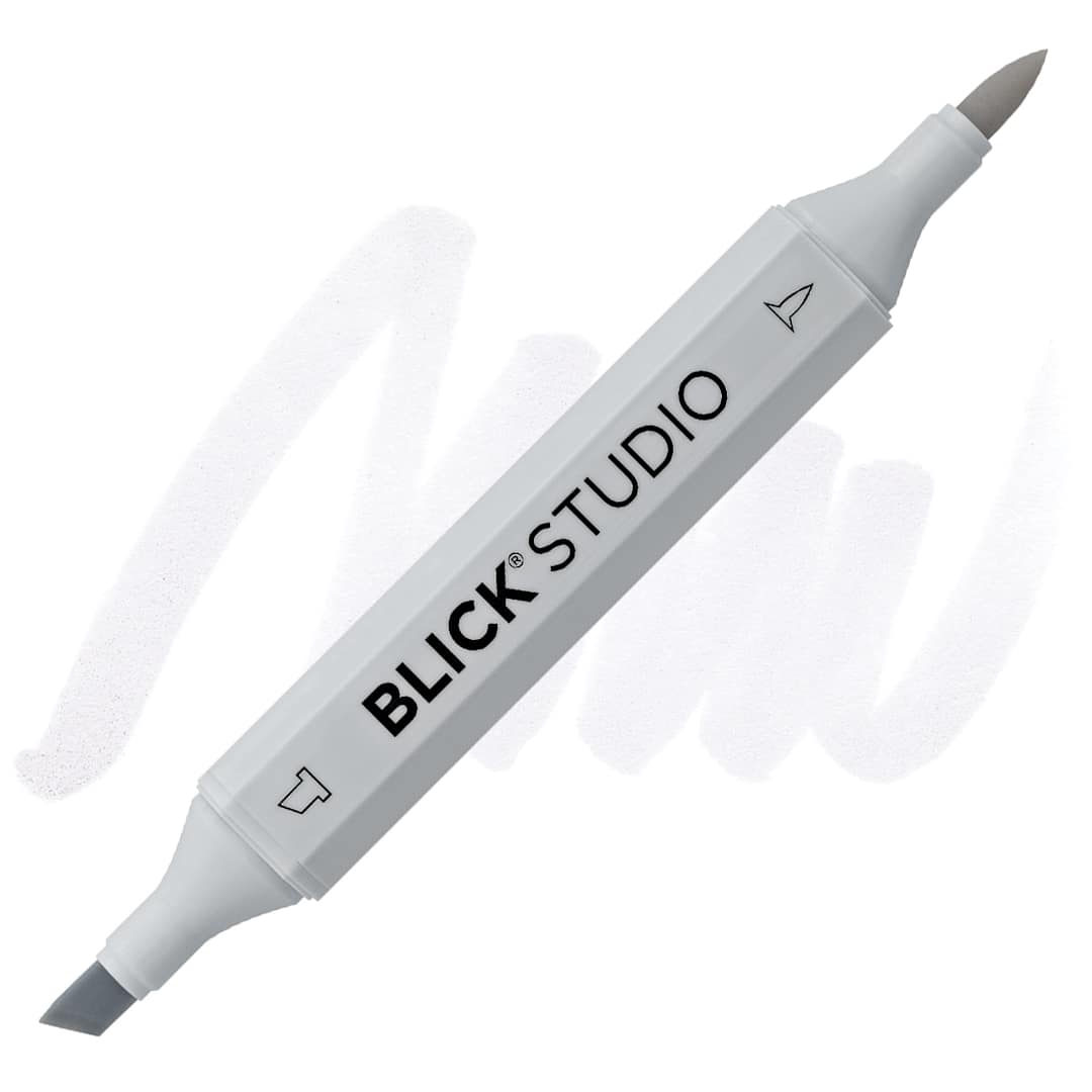 Open in modal - Blick Studio Brush Marker - Warm Gray 10% marker and swatch