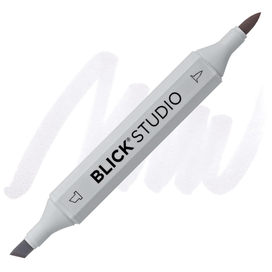 Open in modal - Blick Studio Brush Marker - Warm Gray 20% marker and swatch