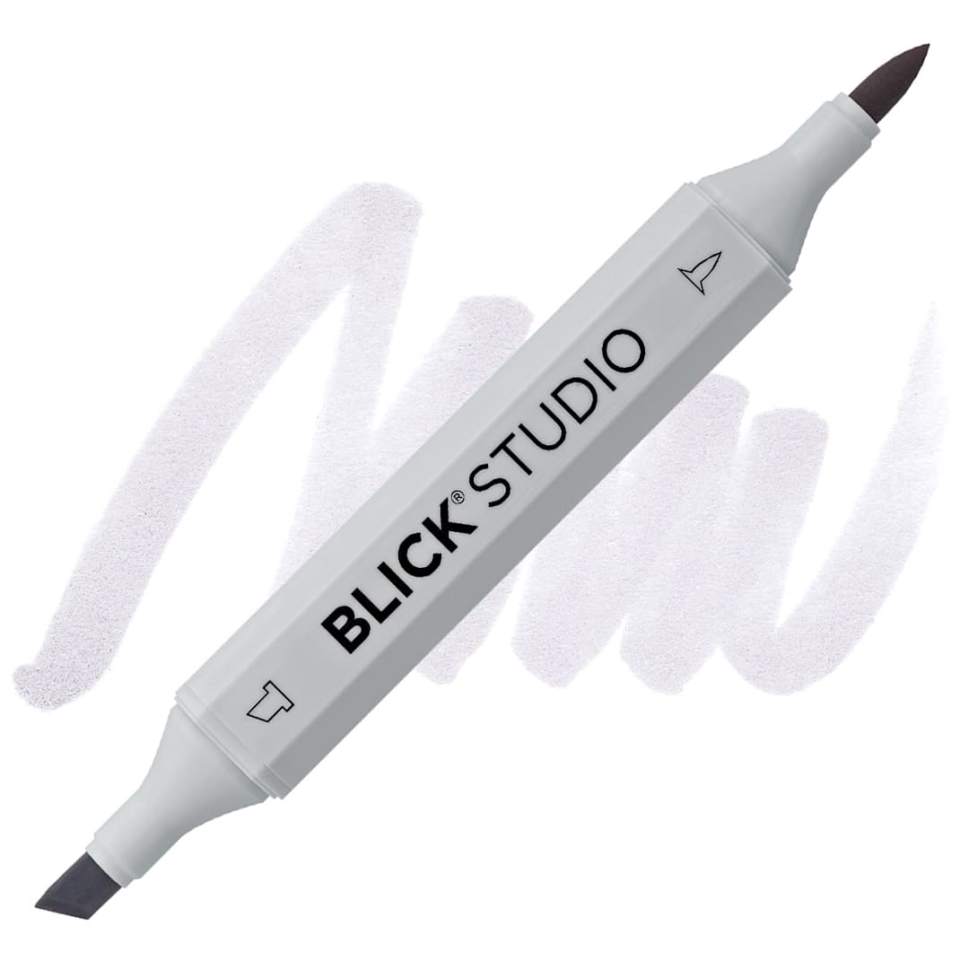 Open in modal - Blick Studio Brush Marker - Warm Gray 30% marker and swatch