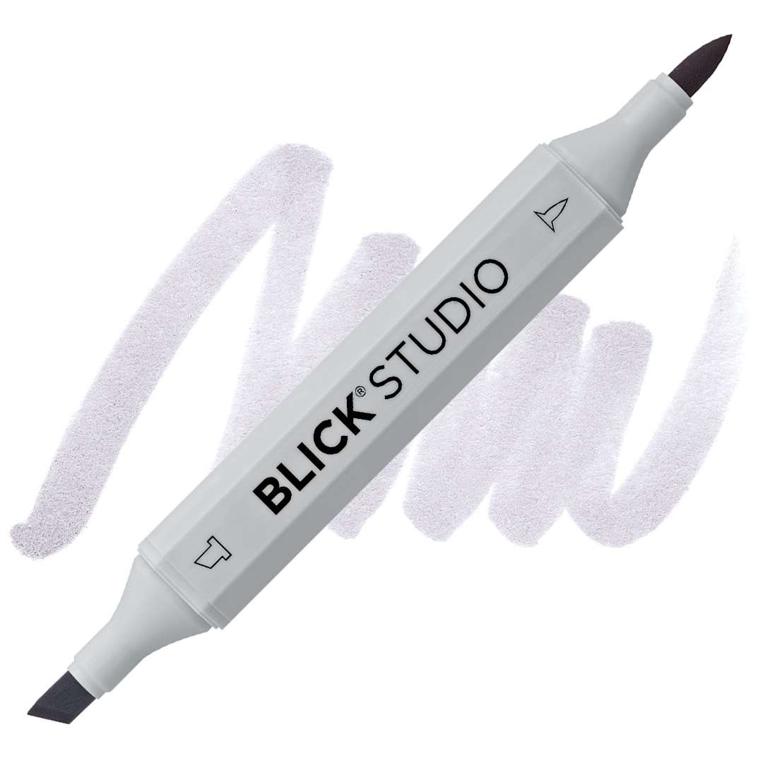 Open in modal - Blick Studio Brush Marker - Warm Gray 40% marker and swatch