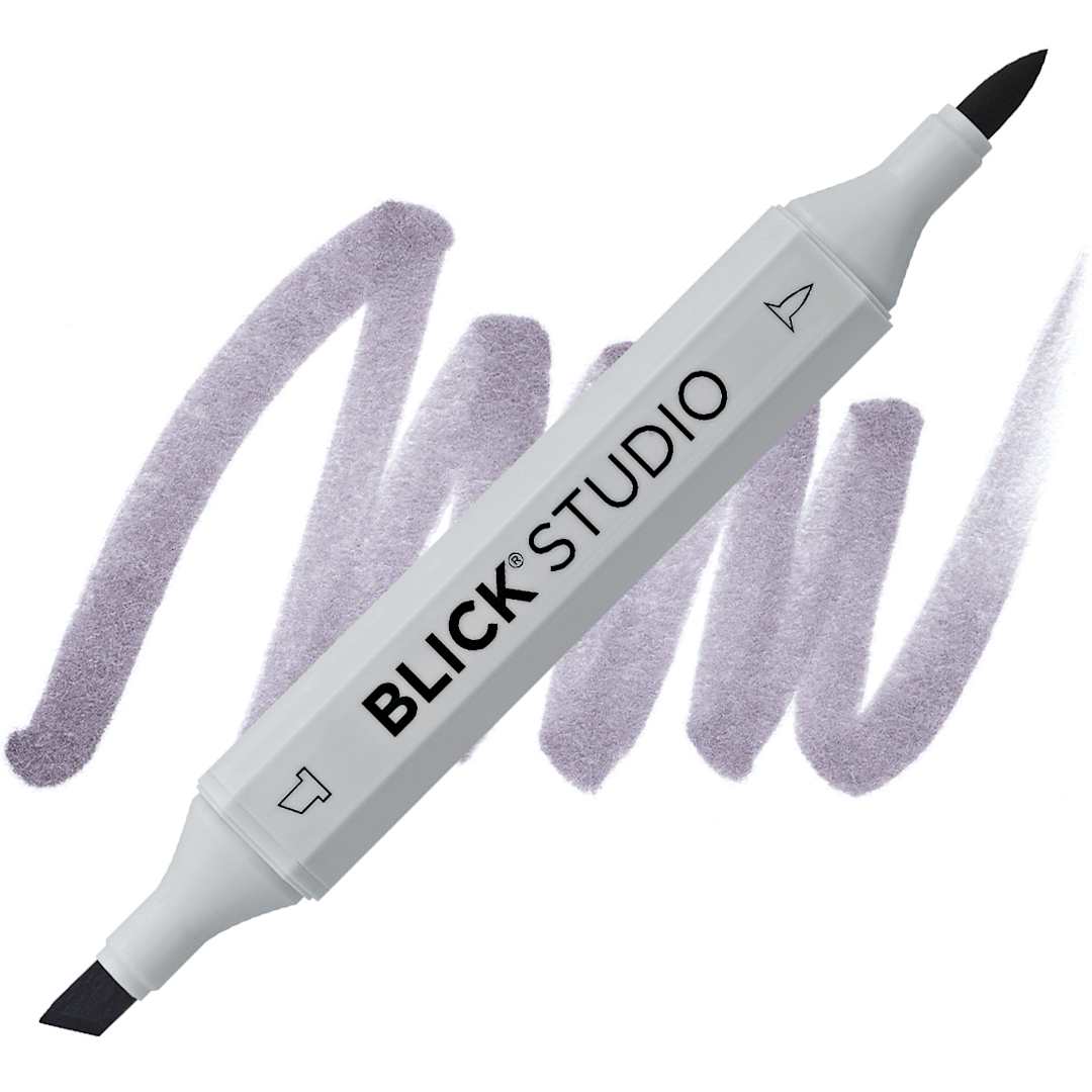 Open in modal - Blick Studio Brush Marker - Warm Gray 60% marker and swatch