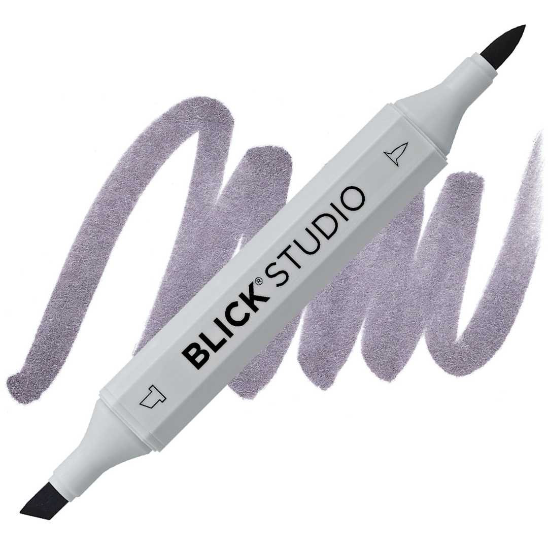 Open in modal - Blick Studio Brush Marker - Warm Gray 70% marker and swatch