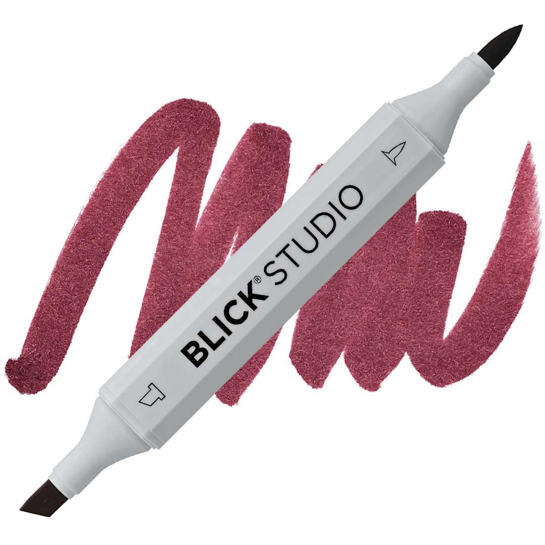 Open in modal - Blick Studio Brush Marker - Wine marker and swatch